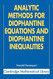 Analytic Methods for Diophantine Equations and Diophantine