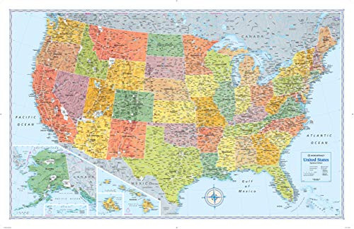 Rand McNally Signature Edition U.S. Wall Map - Laminated Rolled