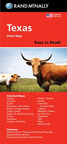 Rand McNally Easy To Read Folded Map: Texas State Map