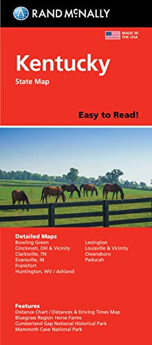 Rand McNally Easy To Read Folded Map: Kentucky State Map