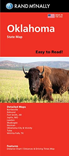 Rand McNally Easy To Read Folded Map: Oklahoma State Map