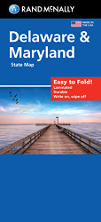 Rand McNally Easy To Fold: Delaware Maryland Laminated Map