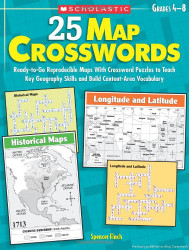 25 Map Crosswords: Ready-to-Go Reproducible Maps With Crossword