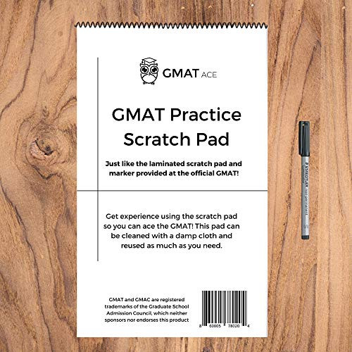 GMAT Practice Scratch Pad With Correct Pen