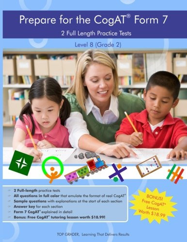 Two Full Length Practice Tests for the CoGAT Form 7: For Level 8