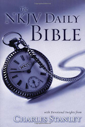 NKJV Daily Bible with Devotional Insights from Charles Stanley