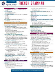 French Grammar - REA's Quick Access Reference Chart