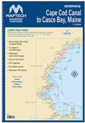 MAPTECH Cape Cod Canal to Casco Bay Maine Waterproof ChartKit n