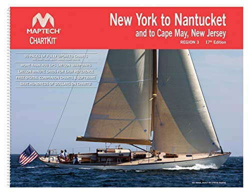 New York to Nantucket and to Cape May New Jersey MAPTECH ChartKit