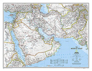 National Geographic: Middle East Classic Wall Map - Laminated