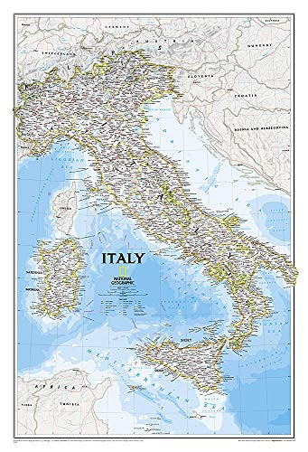 National Geographic Italy Wall Map - Classic - Laminated