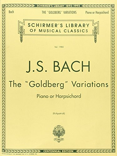 Bach: Goldberg Variations: Schirmer Library of Classics Volume 1980