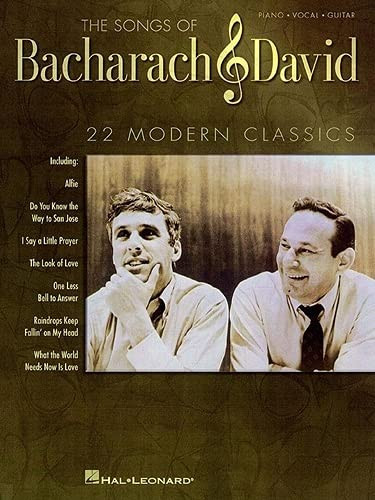 Songs of Bacharach & David Piano Vocal and Guitar Chords