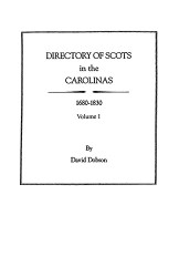 Directory of Scots in The Carolinas 1680-1830