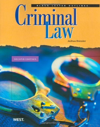 Black Letter Outline On Criminal Law