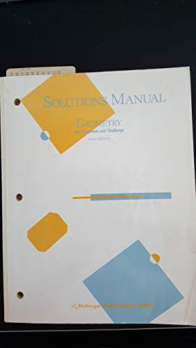 McDougal Littell Solutions Manual for Geometry for Enjoyment