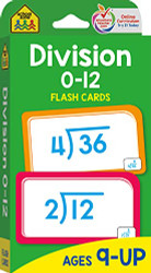 School Zone - Division 0-12 Flash Cards - Ages 9 and Up 3rd Grade