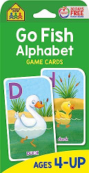 School Zone - Go Fish Alphabet Game Cards - Ages 4 and Up Preschool
