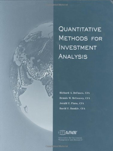 Quantitative Methods for Investment Analysis