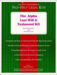 Alpha Last Will and Testament Kit