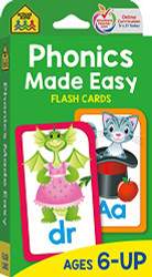 School Zone - Phonics Made Easy Flash Cards - Ages 6 and Up