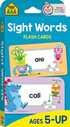 School Zone - Sight Words Flash Cards - Ages 5 and Up Kindergarten