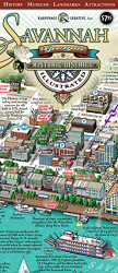 Savannah Historic District Illustrated Map.