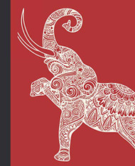 Notebook: Red Elephant Notebook|150 pages Wide Ruled School Notebook