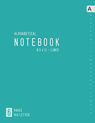Alphabetical Notebook 8.5 x 11