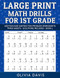 Large Print Math Drills For 1st Grade