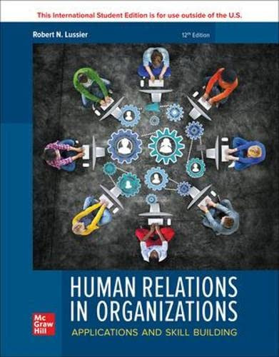 ISE Human Relations in Organizations