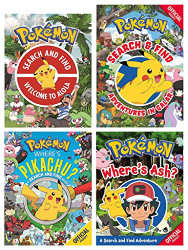 Pokimon Search and Find 4 Books Collection Set