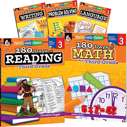 180 Days of Third Grade Practice 3rd Grade Workbook Set for Kids Ages