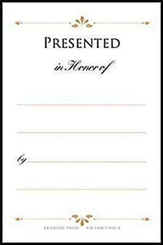 Presented in Honor of Bookplates (Pkg of 48)