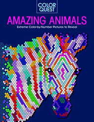 Color Quest: Amazing Animals: Extreme Color-by-Number Pictures