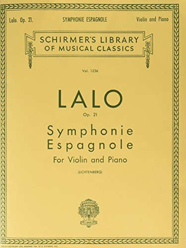 SYMPHONIE EspanolE OP21 VIOLIN AND PIANO - Schirmer Library