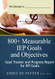 800+ Measurable IEP Goals and Objectives Goal Tracker and Progress