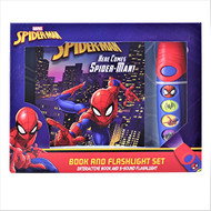 Marvel Spider-man - Pop-Up Board Book and Sound Flashlight Toy Set