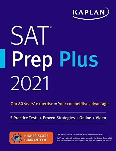 SAT Prep Plus 2021: 5 Practice Tests + Proven Strategies + Online