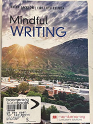 Mindful Writing First BYU Edition