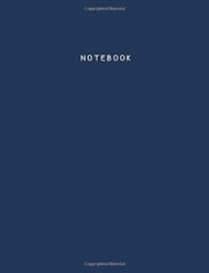 Notebook: Navy Blue Ruled Soft Cover Letter Size