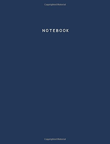 Notebook: Navy Blue Ruled Soft Cover Letter Size