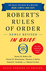 Robert's Rules of Order Newly Revised In Brief