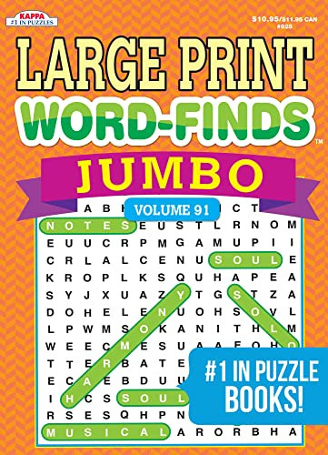 Jumbo Print Word-Finds Puzzle Search by Kappa Books