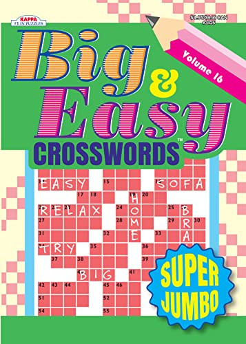 Super Jumbo Big & Easy Crosswords Puzzle Book