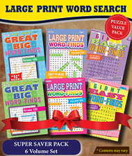 KAPPA Super Saver LARGE PRINT Word Search Puzzle Pack