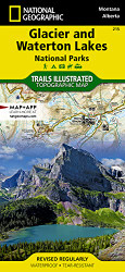Glacier and Waterton Lakes National Parks Map - National Geographic