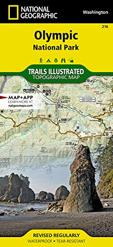 Olympic National Park Map - National Geographic Trails Illustrated Map