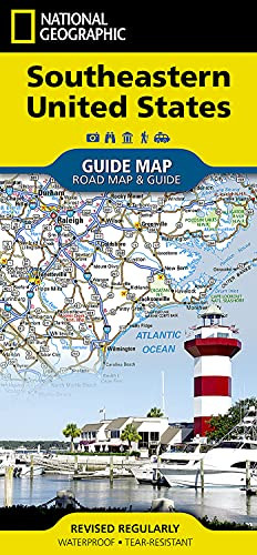 Southeastern USA Map (National Geographic Guide Map)