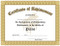 Certificate of Outstanding Achievement in the Study of Piano